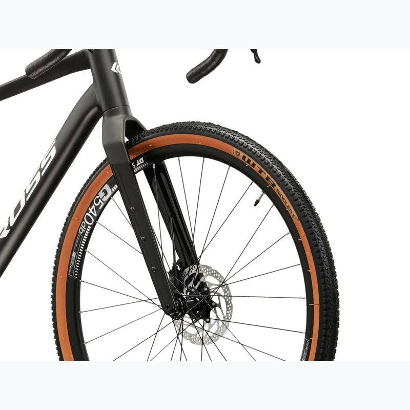 Gravel dviratis KROSS Esker 6.0 black/white/matte/gloss 7