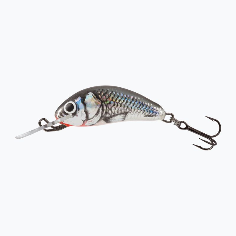 Salmo Hornet FL holografinis pilkas blizgutis vobleris QHT015
