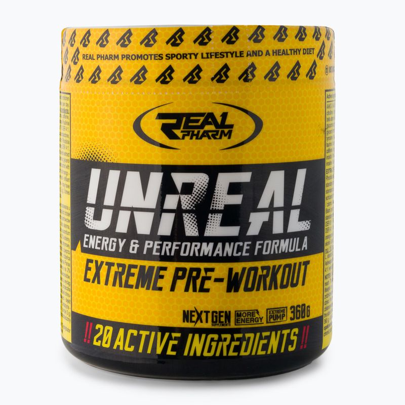 Real Pharm prieš treniruotę Unreal 360g juodųjų serbentų-citrusų 700957