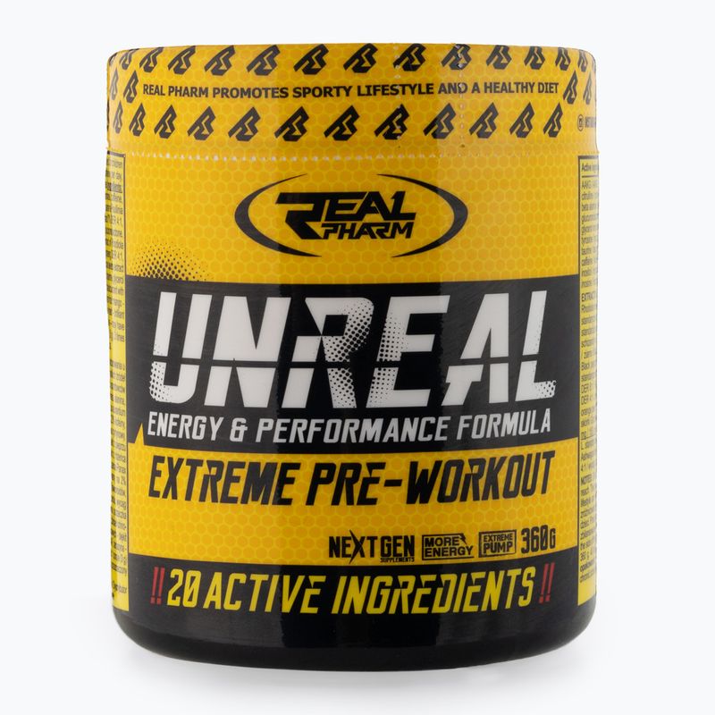 Prieš treniruotę Real Pharm Unreal 360g juodųjų serbentų 701510