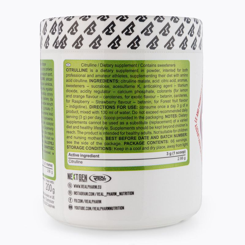 Real Pharm Citrulinas 200g miško vaisiai 703415 3