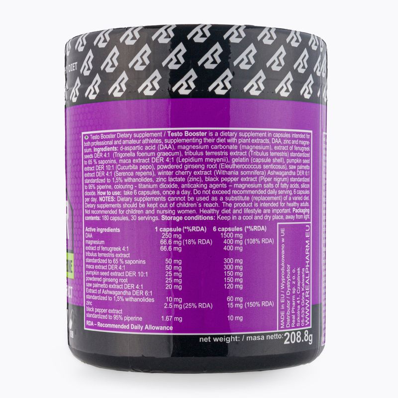 Testosterono stiprintuvas Real Pharm Testo Boster 180 kapsulių 703491 2