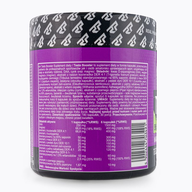 Testosterono stiprintuvas Real Pharm Testo Boster 180 kapsulių 703491 3