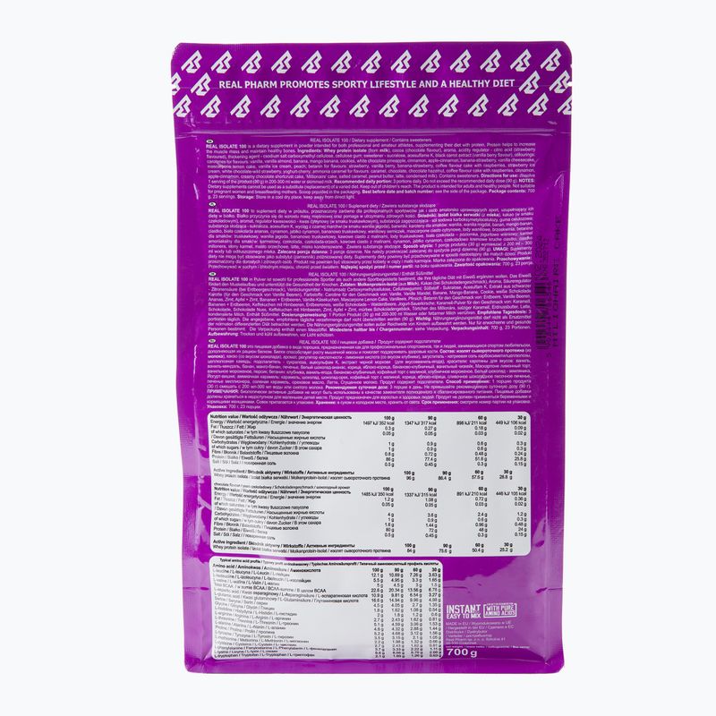 Išrūgos Real Pharm Real Isolate 700g Millionaire's Cake 706546 2