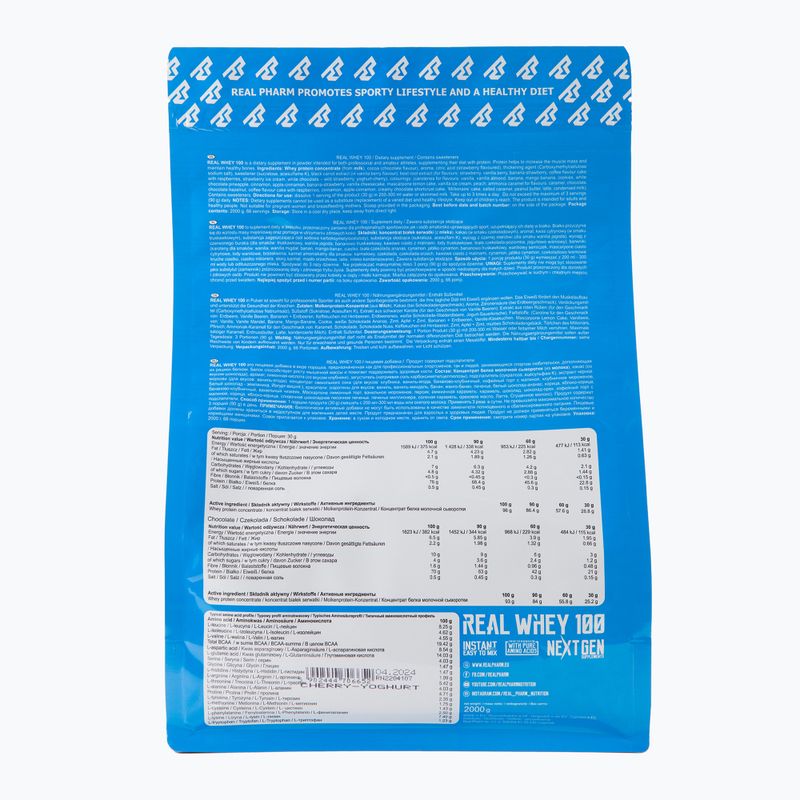 Whey Real Pharm Real 2kg vyšnių jogurto 706652 2