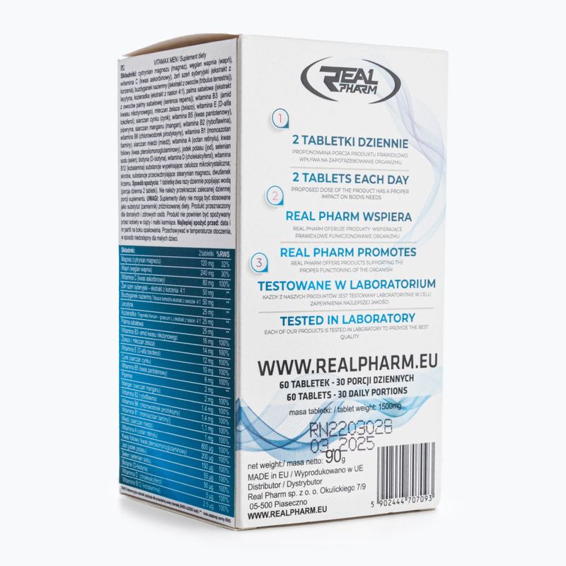 Maisto papildas Real Pharm Vitamax Men 60 tablečių 2