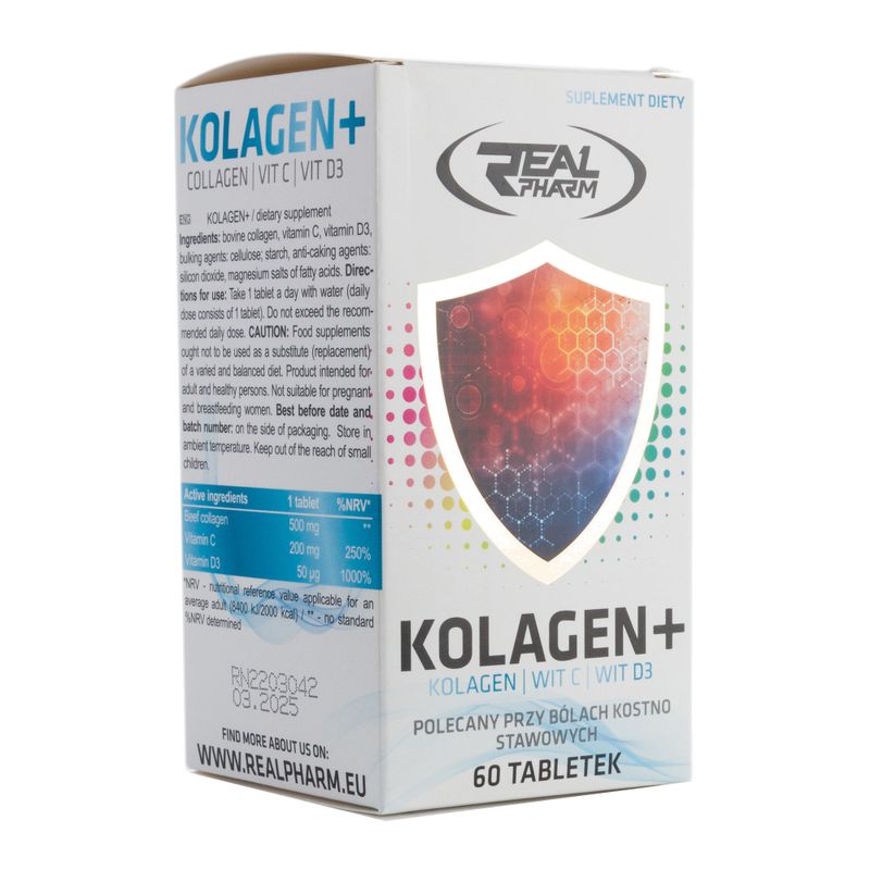 Kolagenas Real Pharm Kolagen+ 60 tablečių