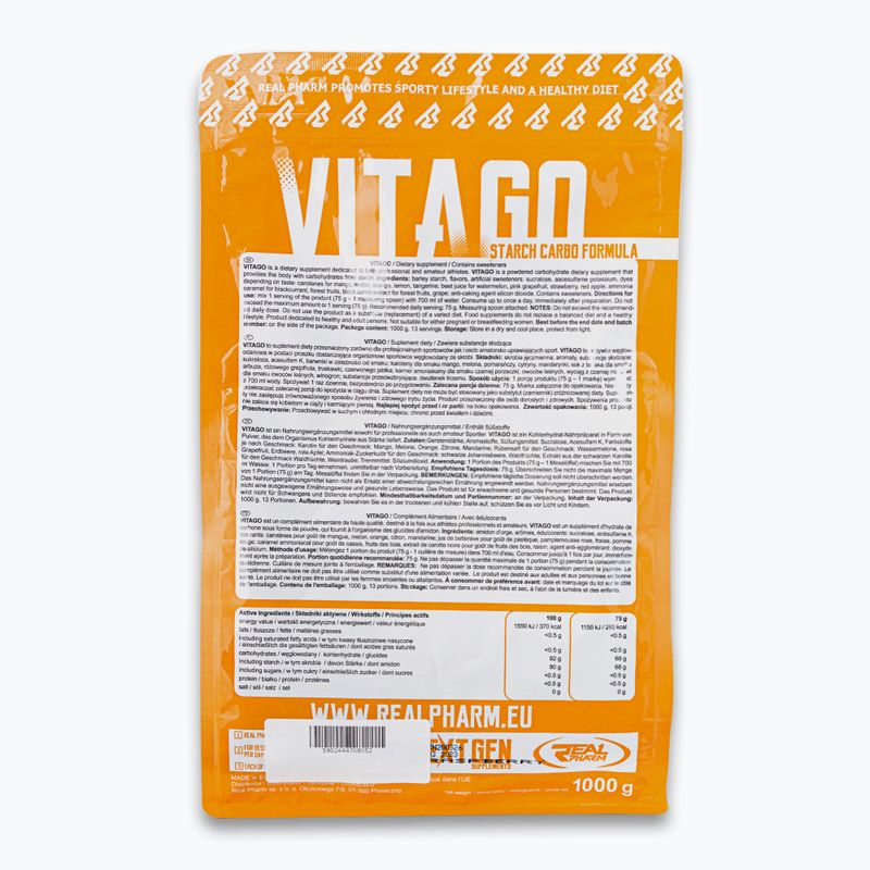 Carbo Vita GO Real Pharm angliavandeniai 1kg aviečių 708052 2