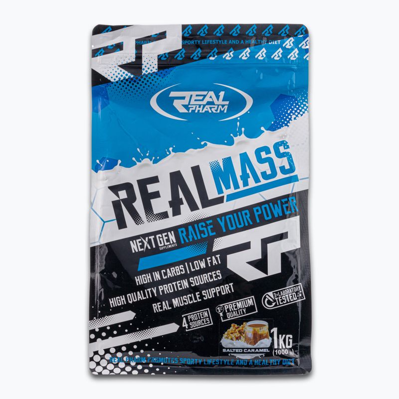 Real Pharm Gainer Real Mass 1kg sūdytos karamelės 709059