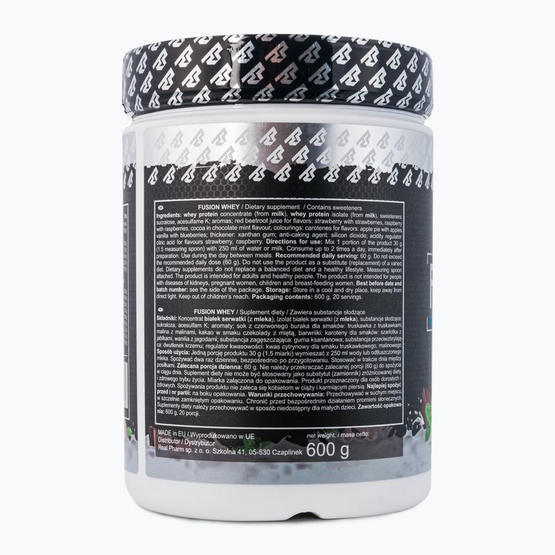 Whey Real Pharm Fusion 600g šokoladinis mėtų 709356 3