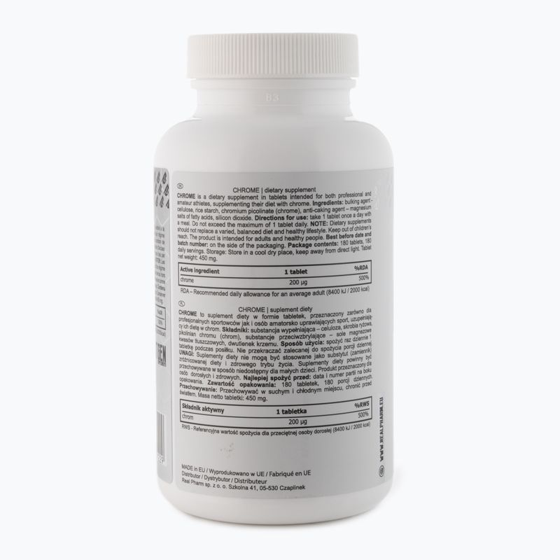 Papildas Real Pharm Chrom 180 tablečių 2