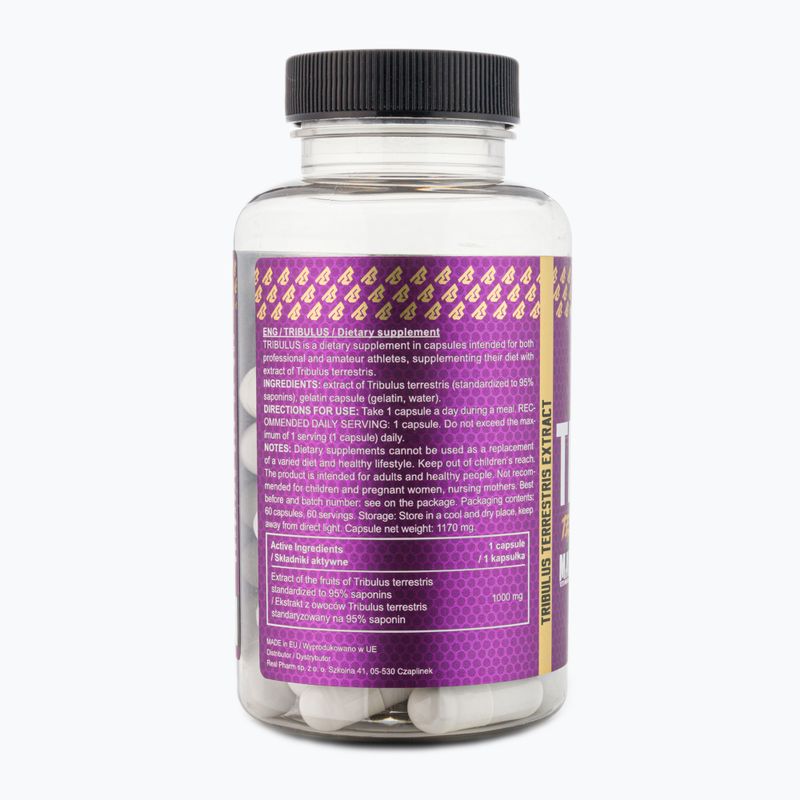 Testosterono stiprintuvas Real Pharm Tribulus 1000mg 60 kapsulių 714053 2