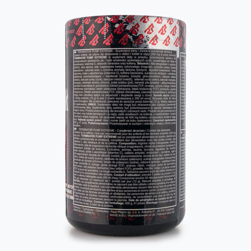 Real Pharm Terminator prieš treniruotę 500g juodųjų serbentų 715043 3
