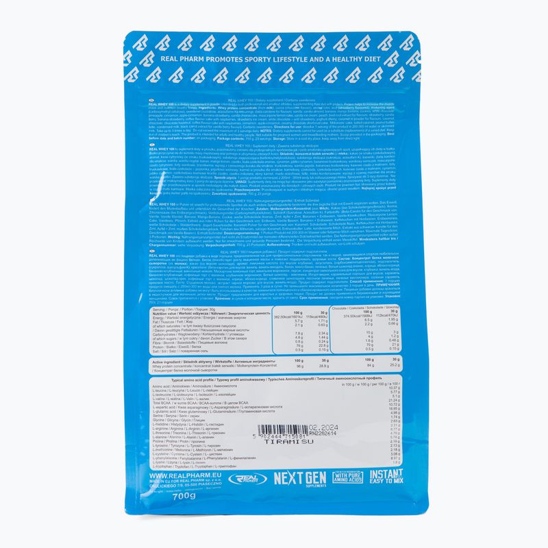 Išrūgos Real Pharm Real 700g tiramisu 715081 2