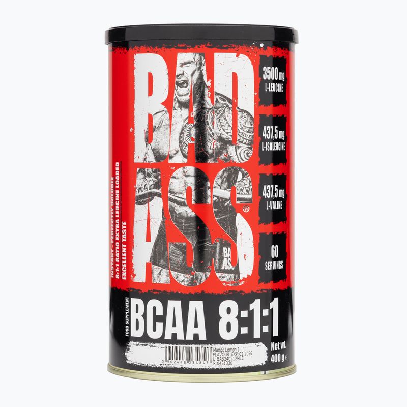 Aminorūgštys Fitness Authority Bad Ass Bcaa 8 400 g mango/lemon