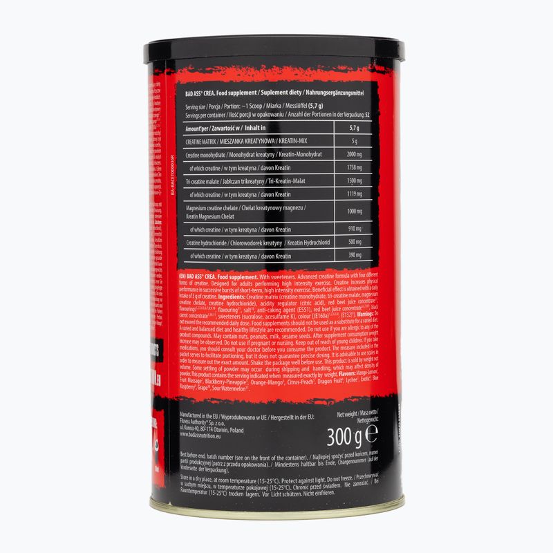 Kreatinas Fitness Authority Bad Ass Crea 300 g fruit massage 2