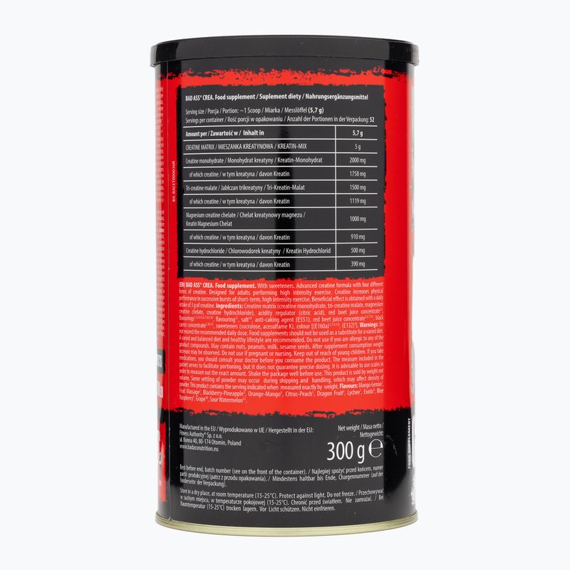 Kreatinas Fitness Authority Bad Ass Crea 300 g citrus/peach 2