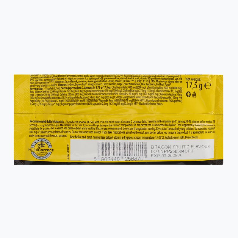 Gėrimas prieš treniruotę Fitness Authority Napalm Pre-Contest Pumped 17,5 g dragon fruit 2