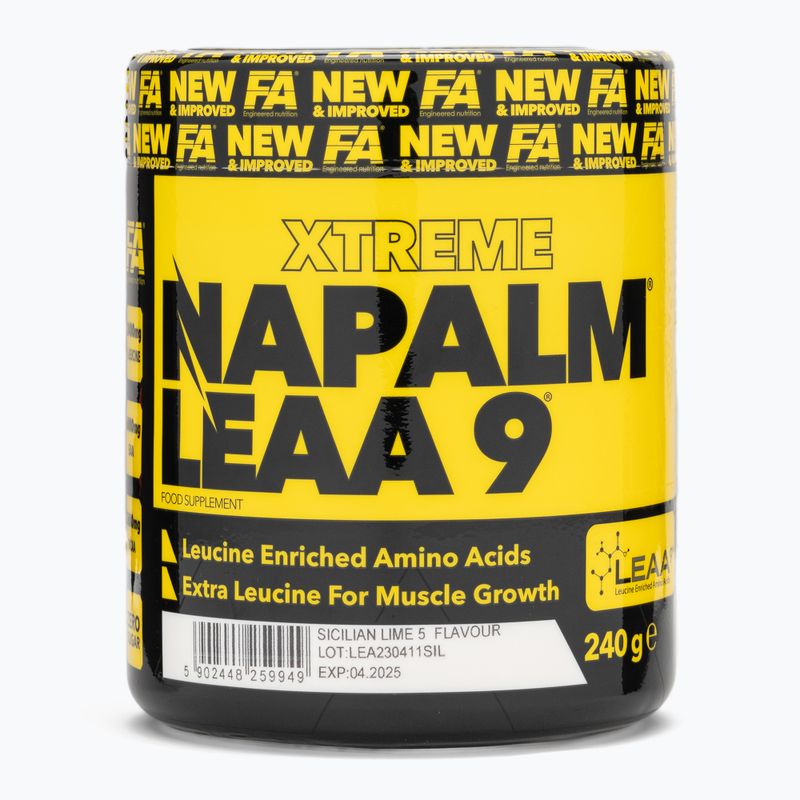 Aminorūgštys Fitness Authority Napalm Leaa9 240 g sicilian lime