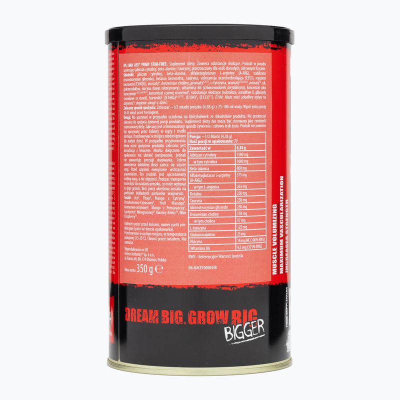 Maisto papildas Fitness Authority Bad Ass Pump Stim-Free 350 g exotic 2