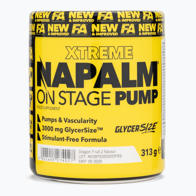 Gėrimas prieš treniruotę Fitness Authority Napalm On Stage Pump 313 g dragon fruit