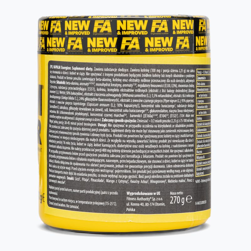 Gėrimas prieš treniruotę Fitness Authority Napalm Energizer 270 g mango/lemon 3