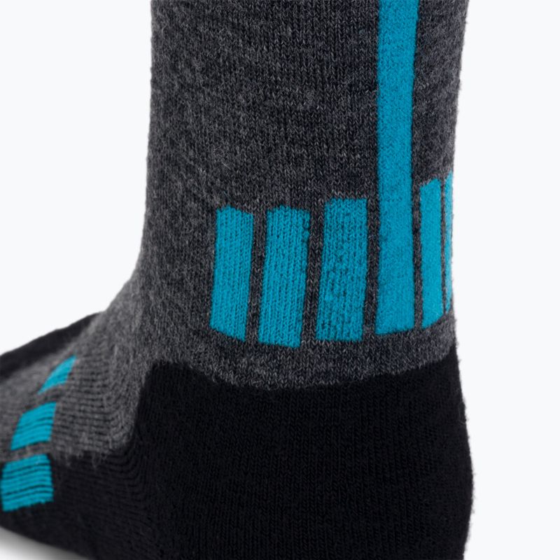 Moteriškos trekingo kojinės Brubeck BTR002 Trekking Light graphite/turquoise 4