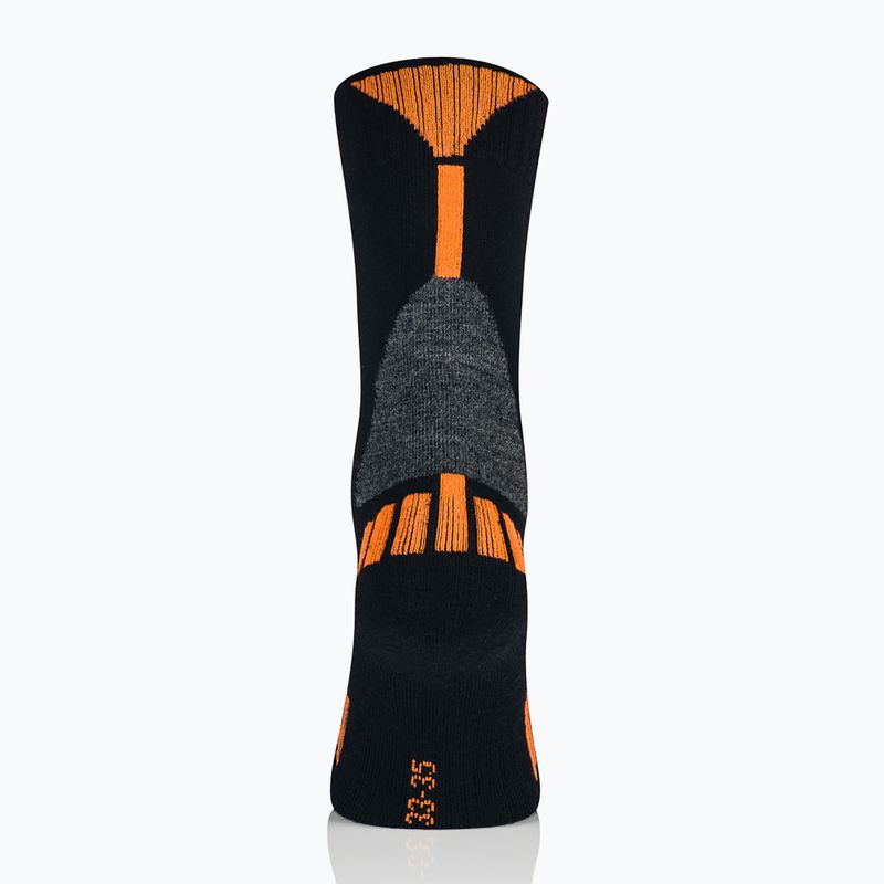 Vaikiškos slidinėjimo kojinės Brubeck Ski Force pilkos/oranžinės 3