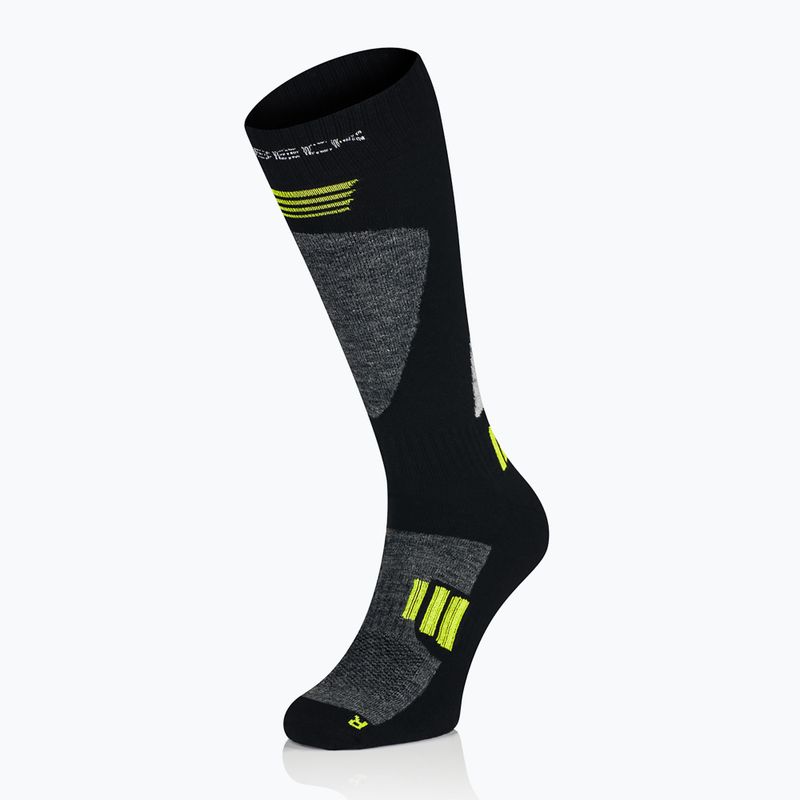 Vyriškos slidinėjimo kojinės Brubeck Ski Force juodos / žalios