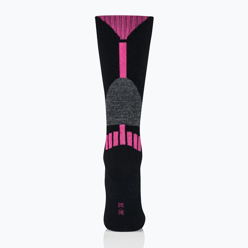 Moteriškos slidinėjimo kojinės Brubeck Ski Force juodos/rožinės 3
