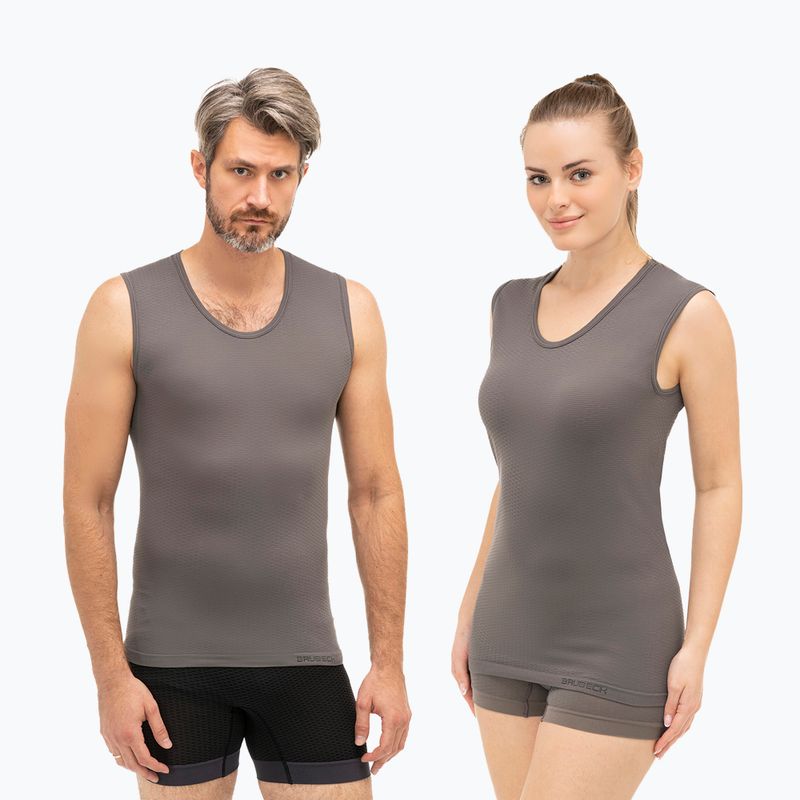 Termoaktyvūs marškinėliai Brubeck Base Layer pilki