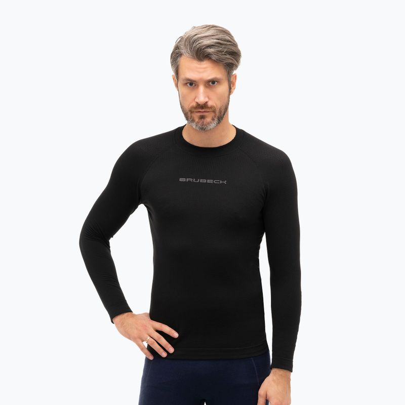 Vyriška bėgimo striukė su ilgomis rankovėmis Brubeck LS15950 3D Run Pro black