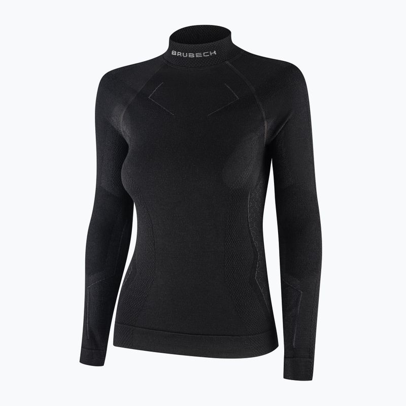 Moteriški termoaktyvūs marškinėliai Brubeck Extreme Merino juoda 5