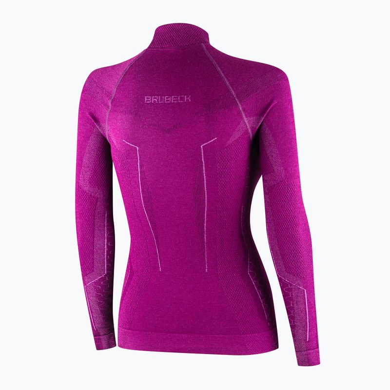 Moteriški termoaktyvūs marškinėliai Brubeck Extreme Merino fuksinė 6
