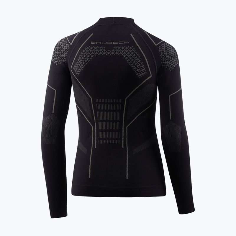 Termoaktyvūs vaikiški marškinėliai ilgomis rankovėmis Brubeck Thermo Junior black/graphite 2