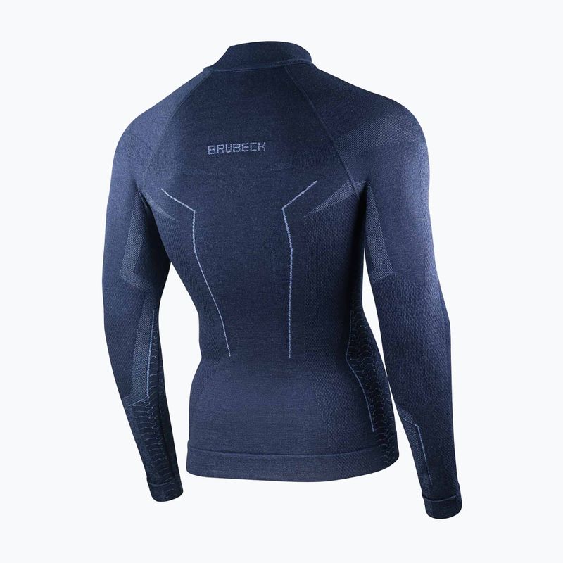 Vyriškas termoaktyvus džemperis Brubeck Extreme Merino 1/3 Zip navy blue 4