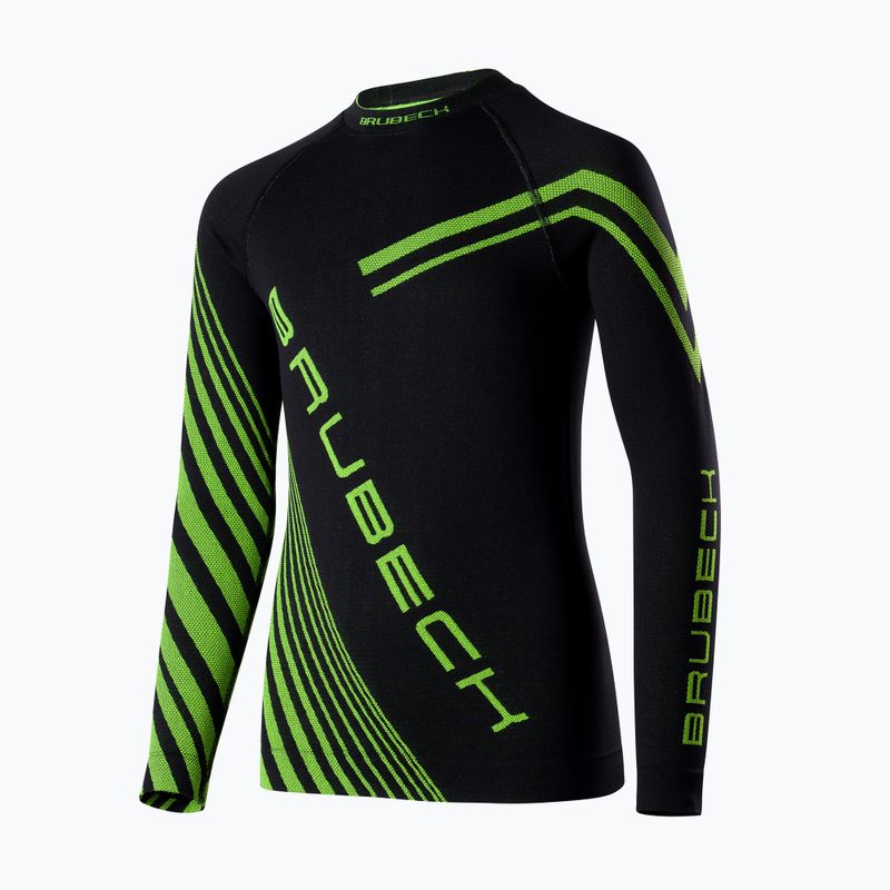 Vaikiškas termo apatinių rinkinys Brubeck Dry Junior black/neon 2