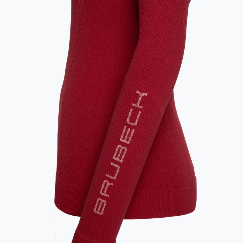 Moteriški termoaktyvūs marškinėliai Brubeck Extreme Thermo bordo 7