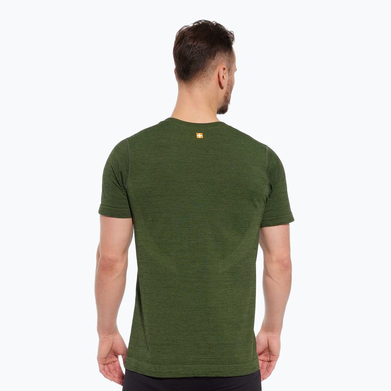Vyriški termo marškinėliai Brubeck Outdoor Merino Wool Pro SS dark green/tree 2
