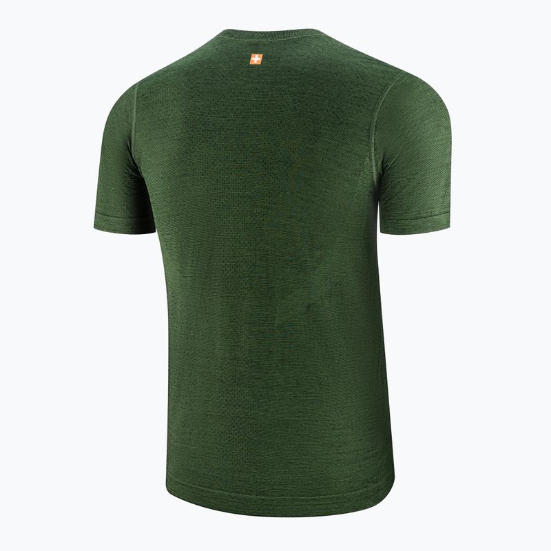 Vyriški termo marškinėliai Brubeck Outdoor Merino Wool Pro SS dark green/tree 4