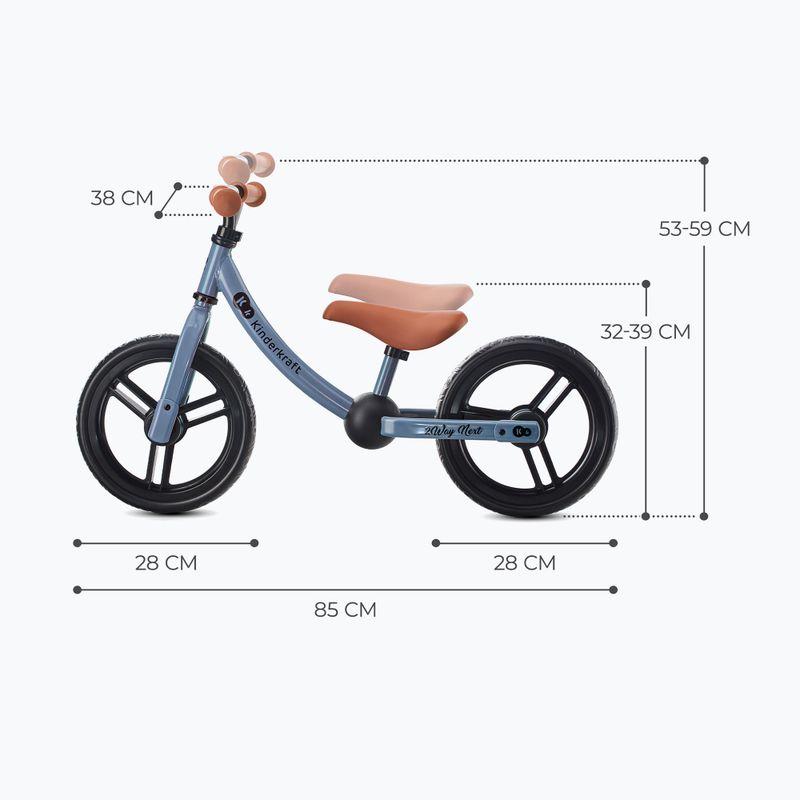 Kinderkraft 2Way Next blue sky krosinis dviratis 8