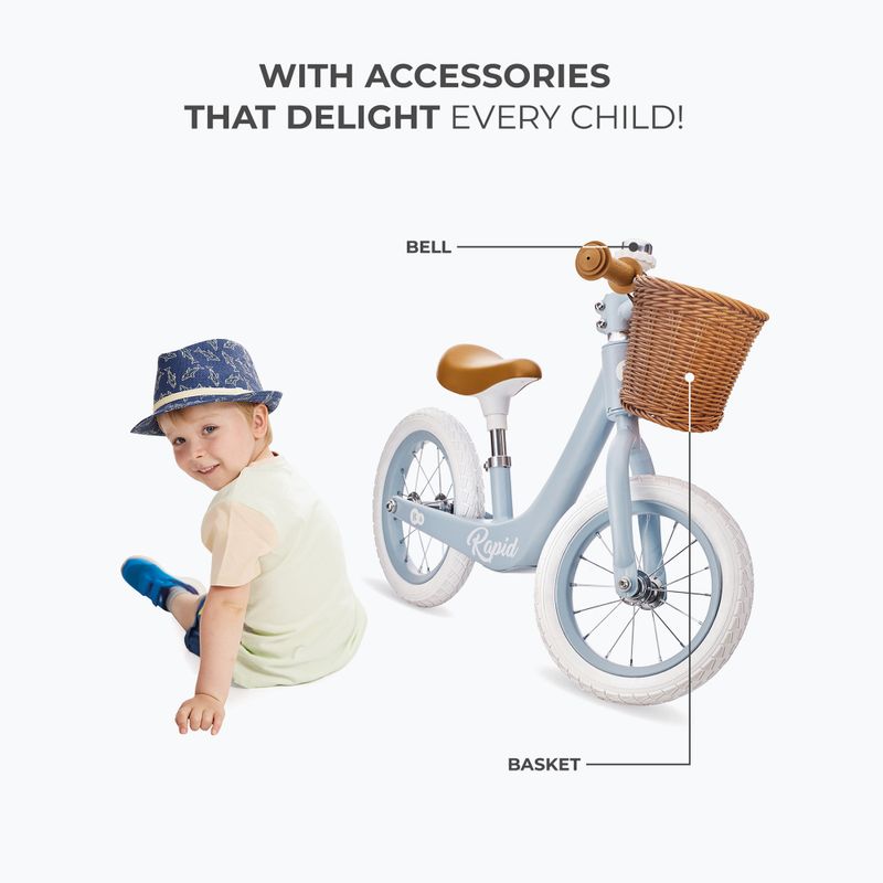 Balansinis dviratis Kinderkraft Rapid 2 blue breeze 22