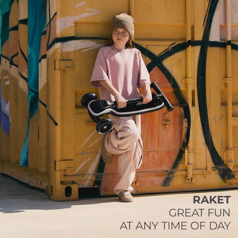 Vaikiškas triratis paspirtukas Kinderkraft Raket black 10