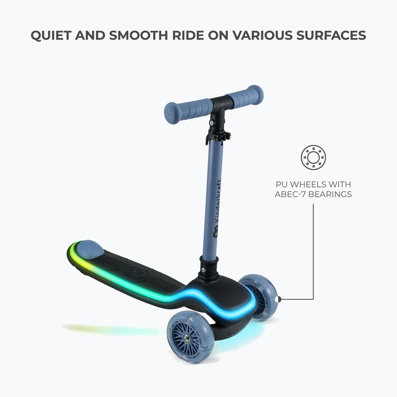 Vaikiškas triračis paspirtukas Kinderkraft Raket blue 6