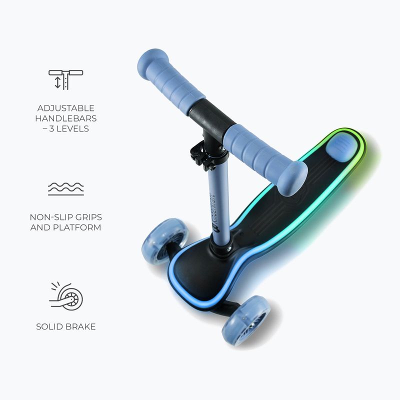 Vaikiškas triračis paspirtukas Kinderkraft Raket blue 7