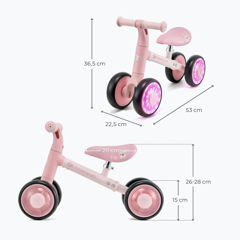 Balansinis dviratukas Kinderkraft Cutie Flash pink 2