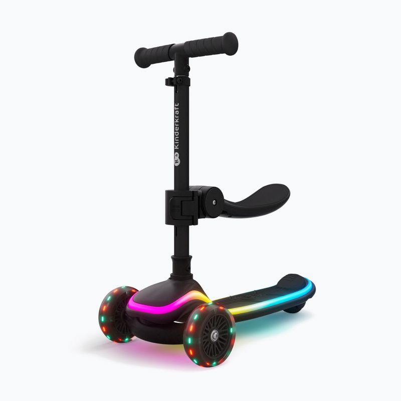 Vaikiškas triratis paspirtukas Kinderkraft Raket Up black 3