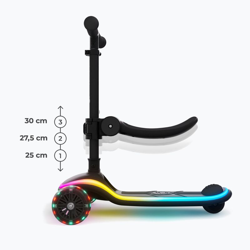 Vaikiškas triratis paspirtukas Kinderkraft Raket Up black 11