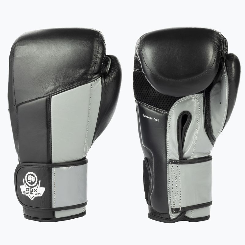DBX BUSHIDO Muay Thai natūralios odos bokso pirštinės juodos ARB-431sz 3