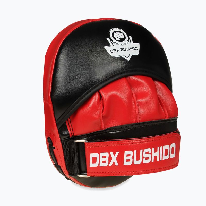 Treniruotės letenos treneriui DBX Bushido Mini 2 pcs black/red/white 4